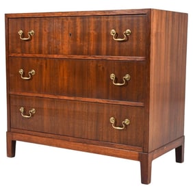 OLE WANSCHER FOR A.J. IVERSEN MAHOGANY CHEST 1940S
