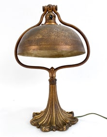 TIFFANY STUDIOS BRONZE DESK LAMP