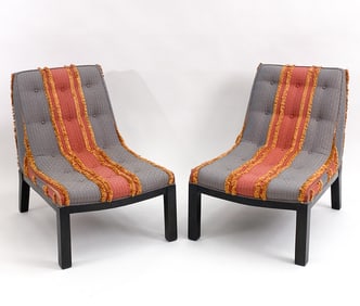 PAIR OF EDWARD WORMLEY FOR DUNBAR SLIPPER CHAIRS