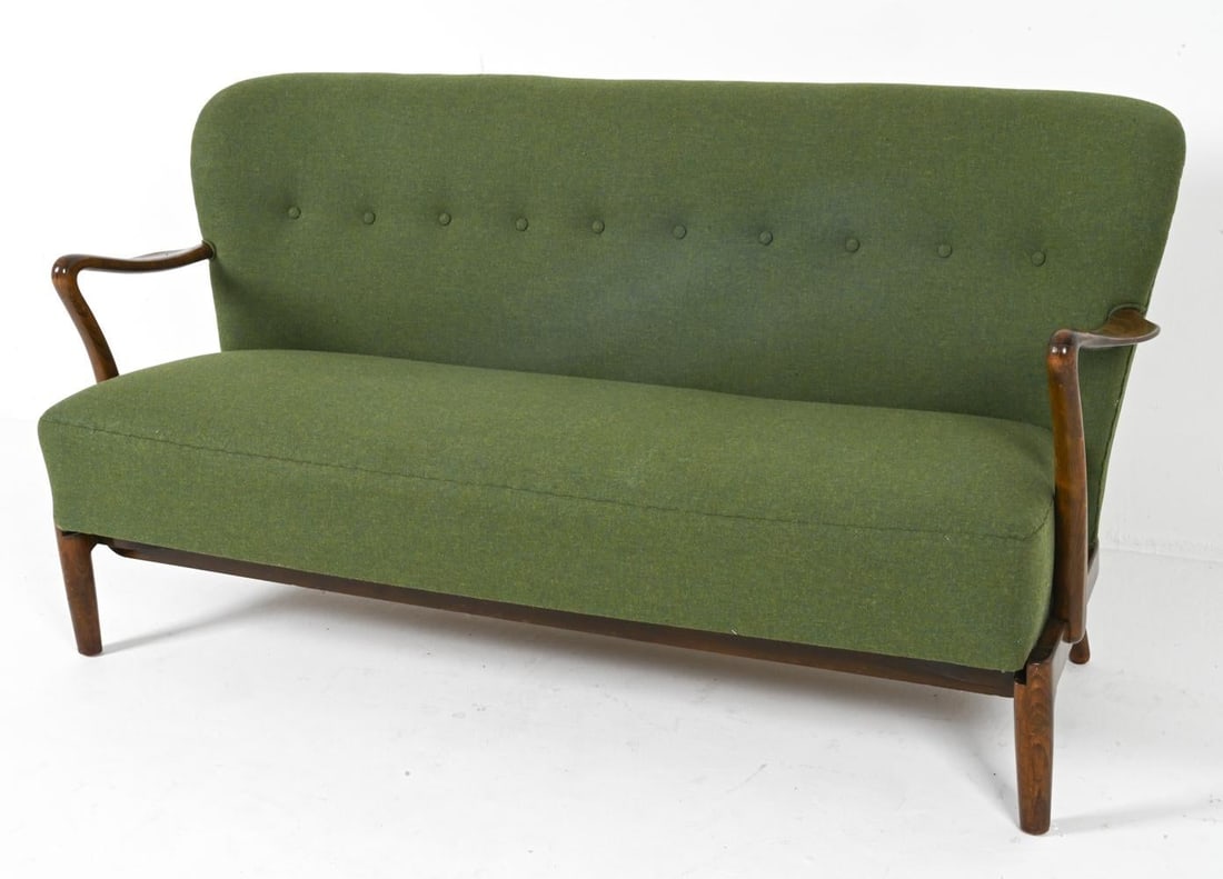 ALFRED CHRISTENSEN DANISH BEECH SOFA C. 1950S (1 of 9)