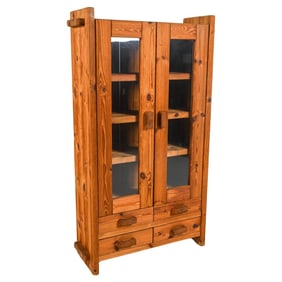 HANS FRYDENDAL CHRISTIAN IV PINE DISPLAY CABINET