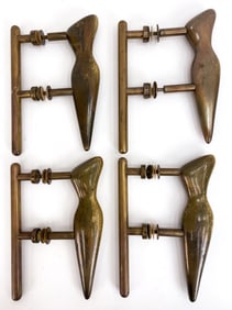 MODERNIST FRENCH BRONZE DOOR HANDLES
