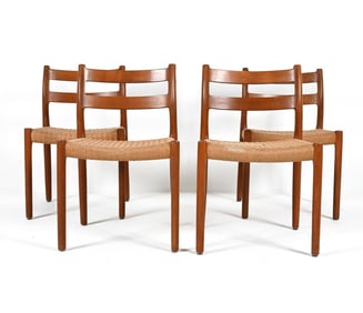 (4) NIELS OTTO MOLLER MODEL 84 TEAK DINING CHAIRS