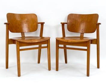 PAIR DOMUS CHAIRS BY ILMARI TAPIOVAARA FOR KNOLL