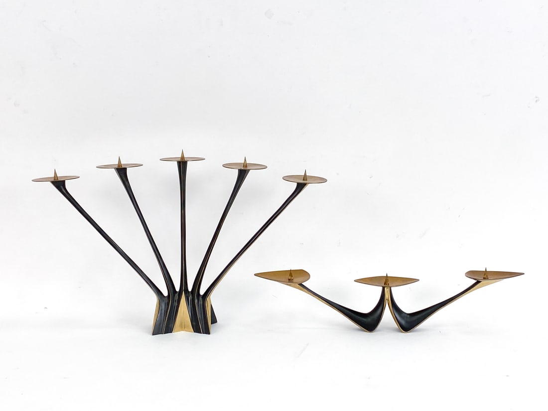 KLAUS ULLRICH GERMAN BRONZE CANDLE HOLDERS (1 of 18)