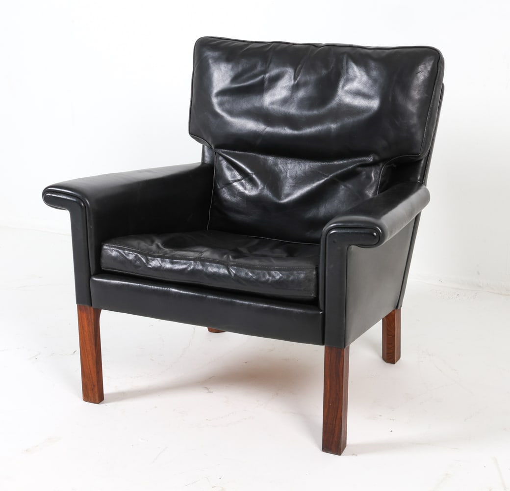 HANS WEGNER FOR AP STOLEN DANISH LEATHER CHAIR (1 of 14)