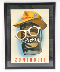 DUTCH BEVEROL GOLD ZOMEROLIE MOTOR OIL POSTER