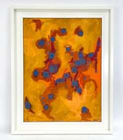 A. ERIKSEN (20TH C.) ABSTRACT O/C PAINTING C. 1959