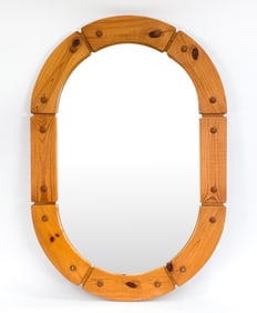 SWEDISH PINE WALL MIRROR C. 1970S