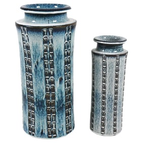 PAIR OF MARIA PHILIPPI DANISH CERAMIC VASES