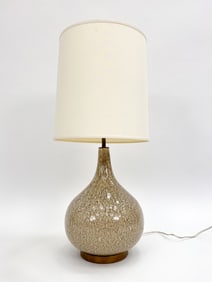 ATTR. JOHN-RICHARD GOURD CERAMIC TABLE LAMP