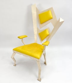 SURREALIST MEMPHIS GROUP STYLE METAL CHAIR