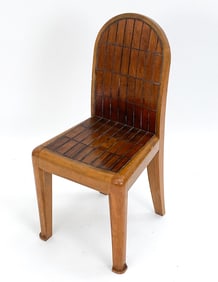 ART DECO WALNUT SIDE CHAIR