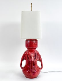 CERAMIC CRACKLE GLAZED ELEPHANT TABLE LAMP