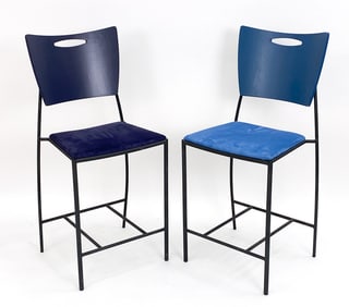 PAIR OF DAKOTA JACKSON POSTMODERN BAR STOOLS