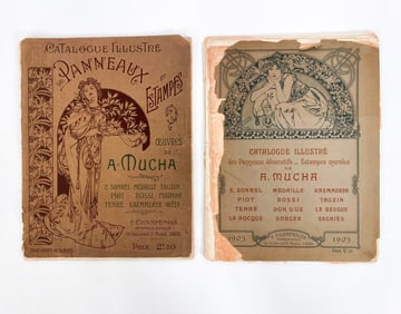 (2) ART NOUVEAU ALPHONSE MUCHA PUBLICATIONS