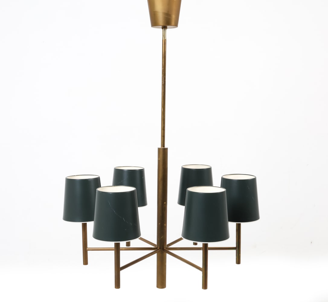 SVEND MEJLSTROM STYLE BRASS CHANDELIER C. 1970S (1 of 8)