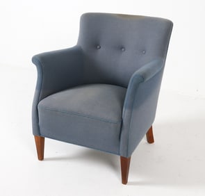 CARL MALMSTEN STYLE DANISH LOUNGE CHAIR C. 1950S