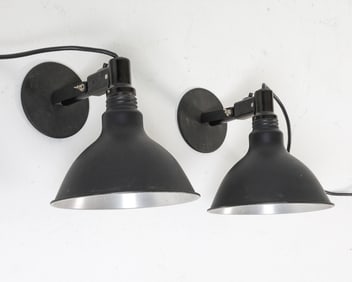 PAIR OF ELWIS B500 SPOT LAMP SCONCES C. 1970S