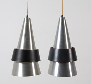PAIR OF JO HAMMERBORG CORONA PENDANT LIGHTS