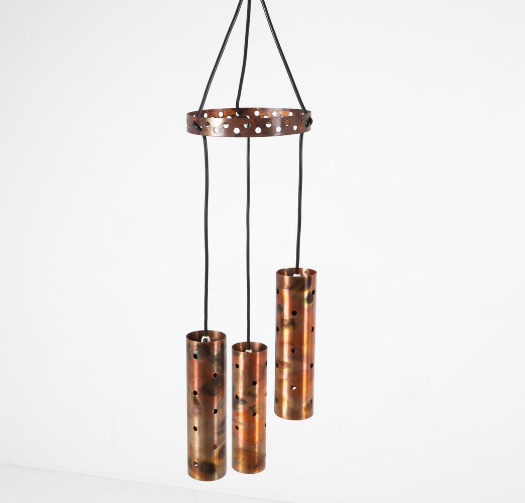 DANISH COPPER PENDANT LIGHT CHANDALIER C. 1960S (1 of 12)