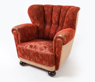 DANISH ART DECO LOUNGE CHAIR C. 1940S