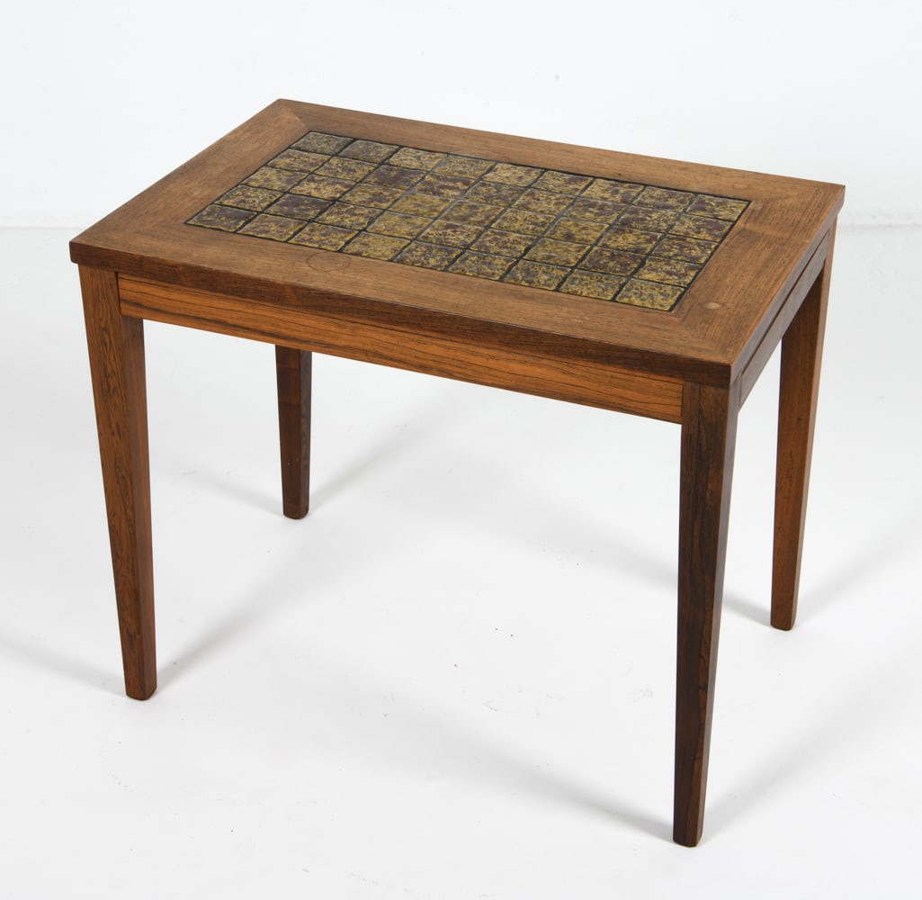 DANISH TEAK & TILE SIDE TABLE C. 1970S (1 of 14)