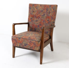 DANISH BEECH LOUNGE CHAIR C. 1950S