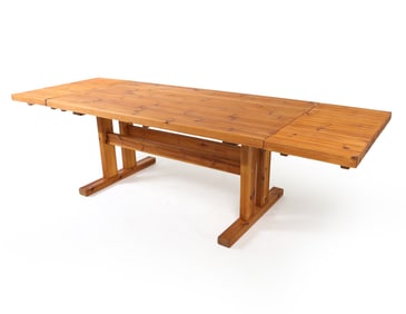 SCANDINAVIAN PINE EXTENDING DINING TABLE
