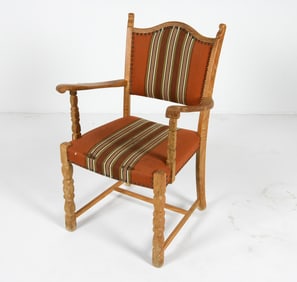 HENNING KJAERNULF STYLE DANISH OAK ARMCHAIR