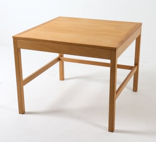 BORGE MOGENSEN DANISH OAK SIDE TABLE C. 1970S