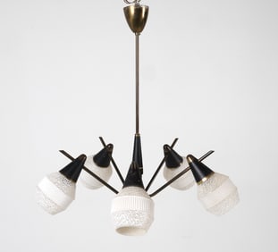MID-CENTURY STILNOVO STYLE CHANDELIER