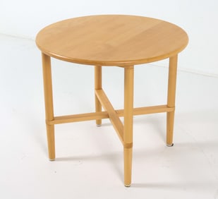 HASLEV DANISH BEECH SIDE TABLE C. 1970S
