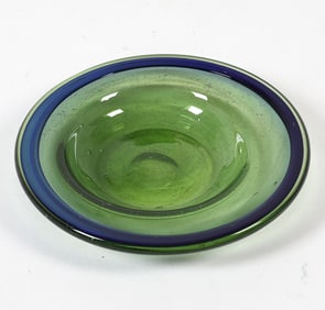 LARGE SCANDINAVIAN ART GLASS SERVING BOWL C. 1970S