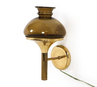 SVEND MEJLSTROM DANISH BRASS & GLASS SCONCE 1960S