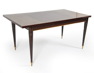 DANISH MAHOGANY EXTENDING DINING TABLE C. 1960S