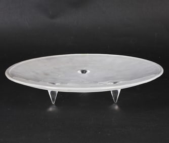 NYBRO GLASBRUK SWEDISH GLASS FOOTED CHARGER