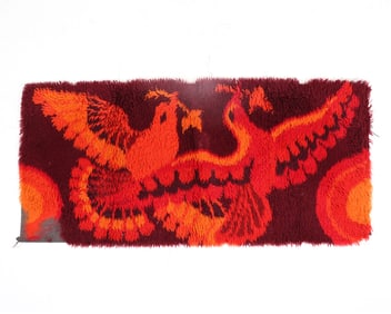 DANISH RYA WOOL RUG C. 1960S