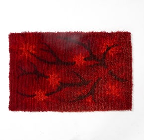 DANISH ABSTRACT WOOL RUG C. 1970S