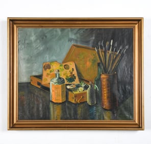 20TH C. DANISH STILL LIFE O/C PAINTING