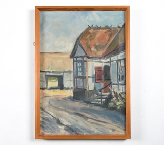 BOLLING HANSEN (B.1916) STREET PAINTING O/C