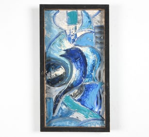 DANISH MID-CENTURY ABSTRACT PAINTING O/C