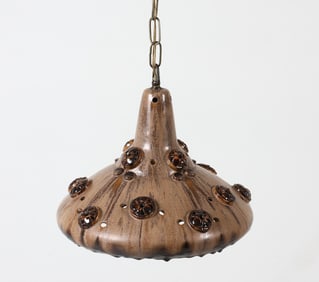 MID-CENTURY DANISH CERAMIC CHANDELIER C. 1960S
