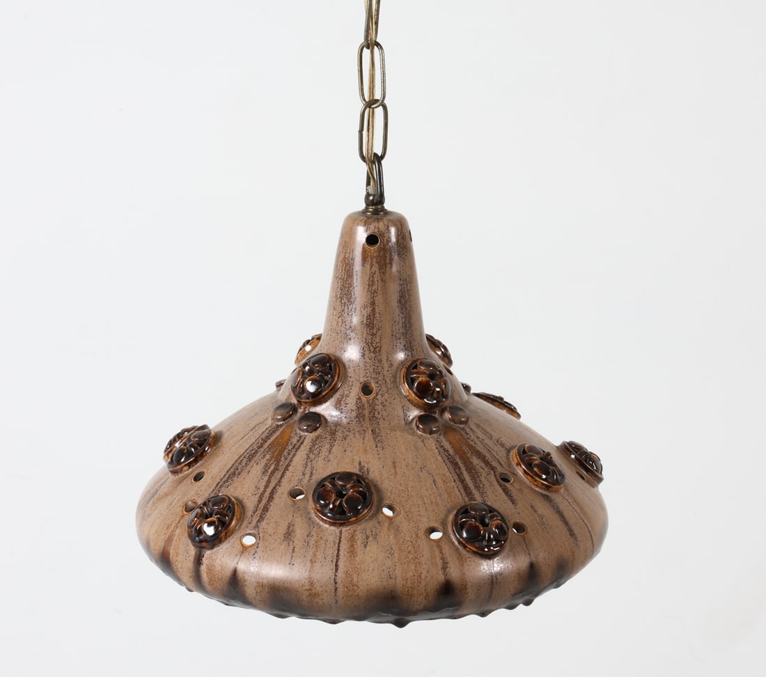 MID-CENTURY DANISH CERAMIC CHANDELIER C. 1960S (1 of 13)