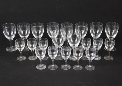 SCANDINAVIAN CRYSTAL STEMWARE GROUPING