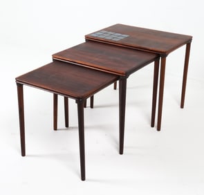 JOHANNES ANDERSEN STYLE ROSEWOOD NESTING TABLES