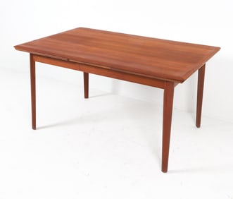 DANISH TEAK EXTENDING DINING TABLE C. 1960S
