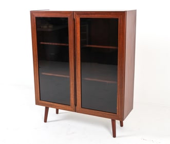 IB KOFOD LARSEN STYLE ROSEWOOD DISPLAY CABINET