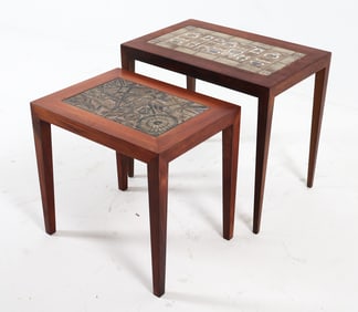 SEVERIN HANSEN ROSEWOOD NESTING TABLES C. 1970S