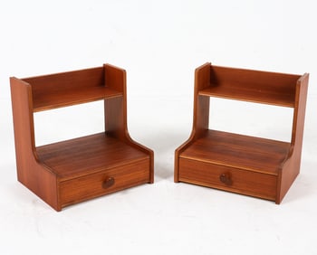 PAIR OF DANISH TEAK FLOATING NIGHTSTANDS C. 1960S